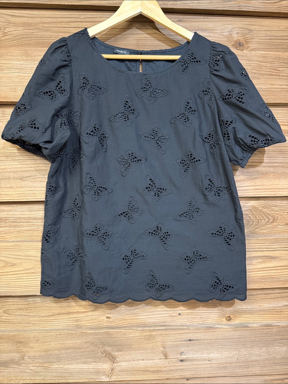 Talbots Butterfly Eyelet Top
